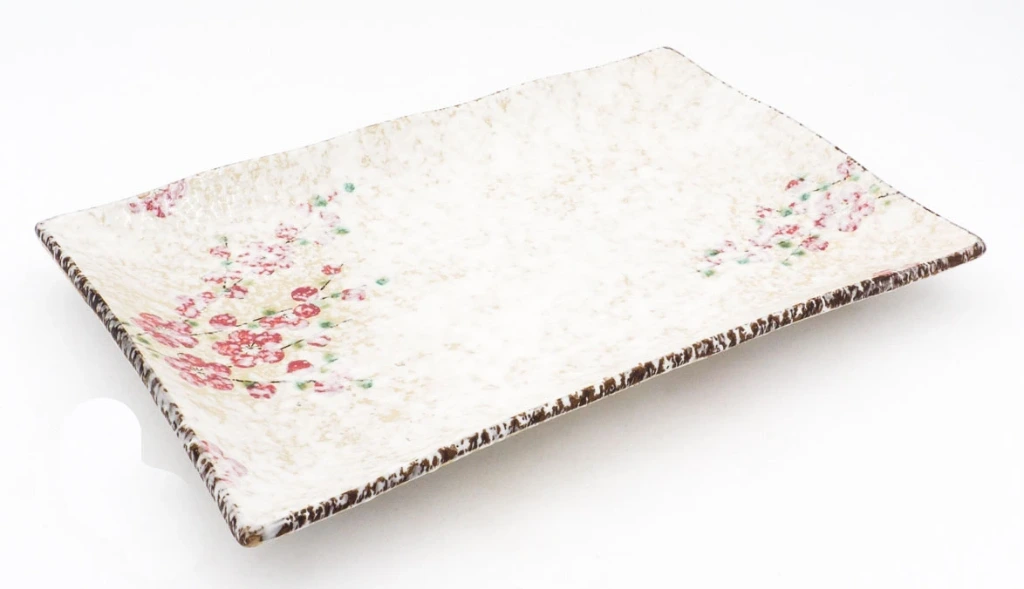 SAKURA WHITE Teller tief groß 34,5x22x3,5