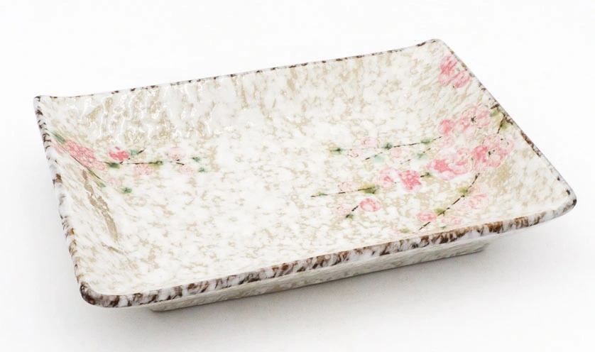 SAKURA WHITE Sushi Teller groß 22x15x3