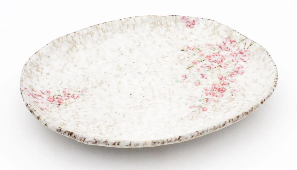 SAKURA WHITE Teller oval/flach 29x23,5x3,5