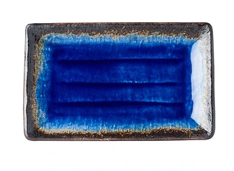Cobalt Blue Rechteckiger Teller 21,5 x 13,5 cm