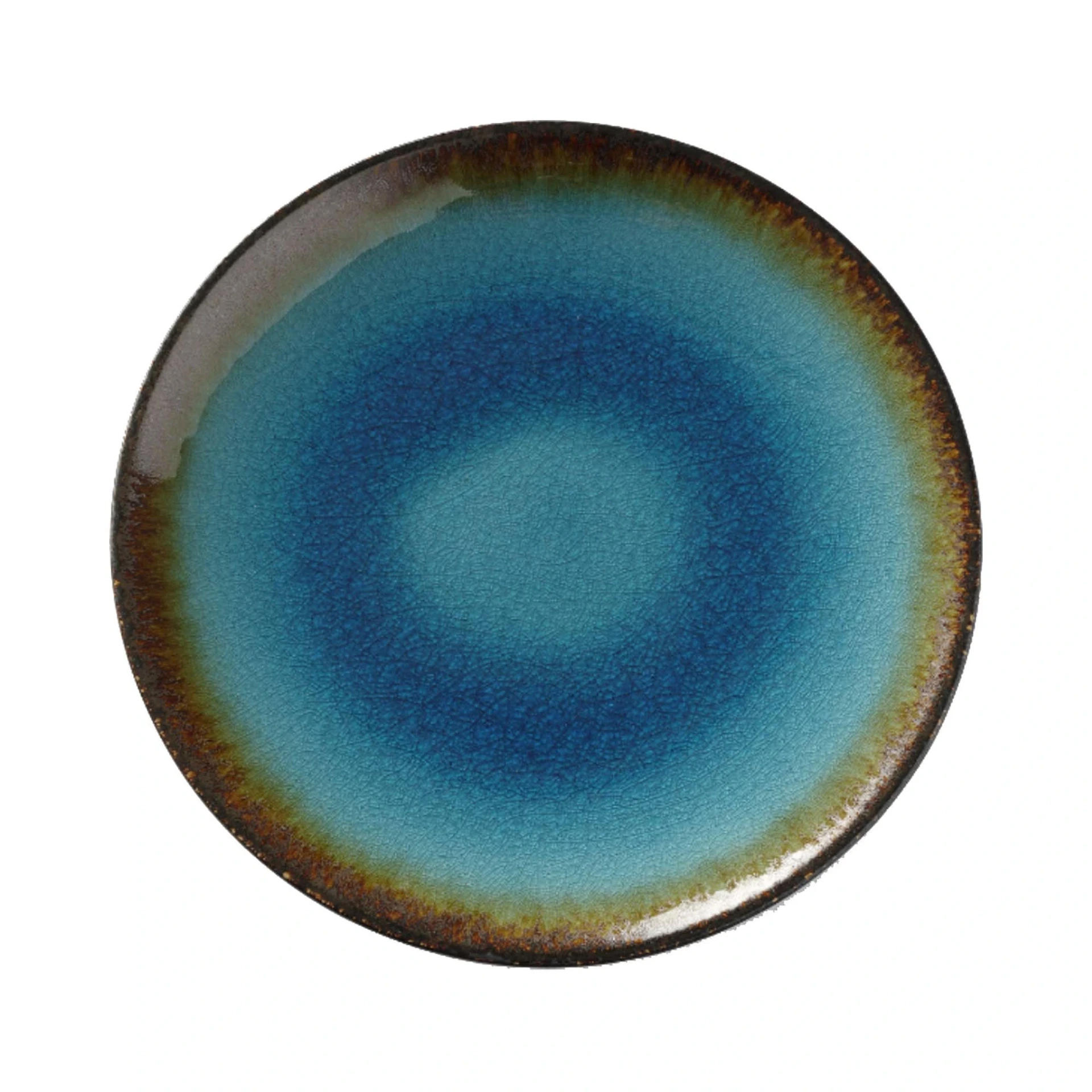 KURISU Teller flach D21cm - blau