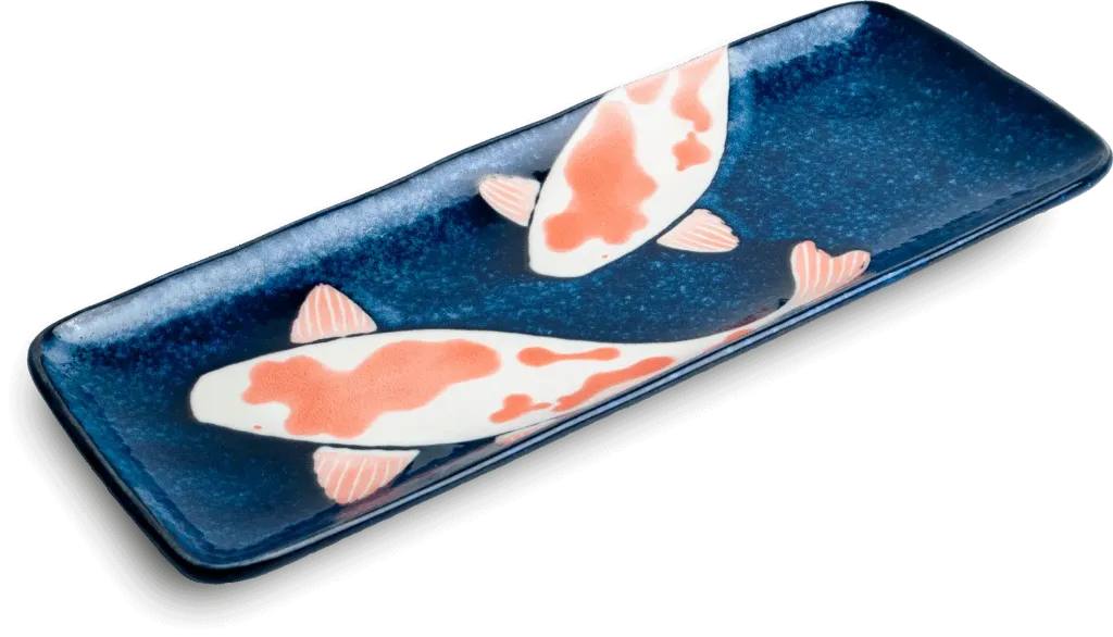 KOI  Sushi Teller 29,5x12,5x2,5 - blau