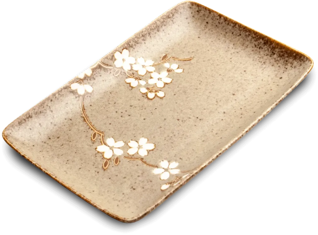 SAKURA Sushi Teller 21x13,5x3 - beige