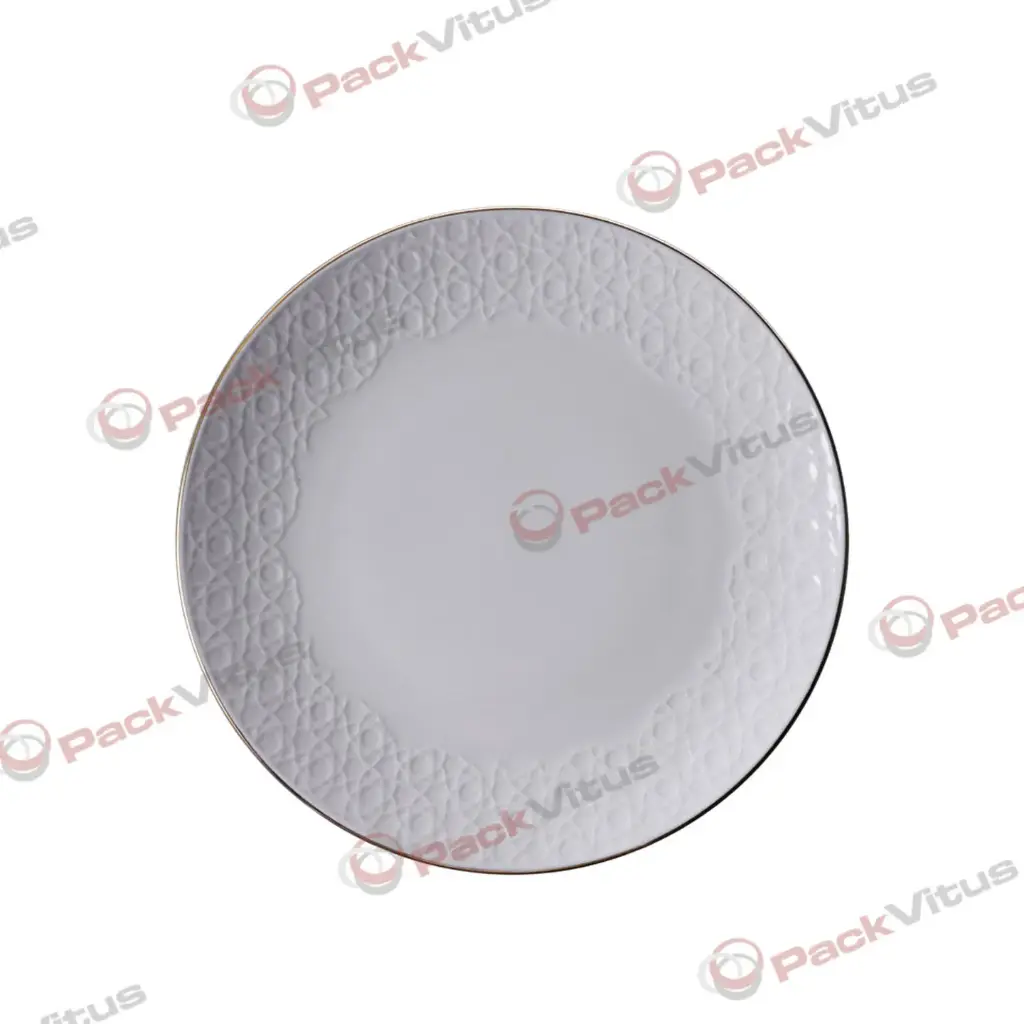 WHITE GOLD - ORNAMENT Teller flach D25,5 mittelgroß Box 6/48