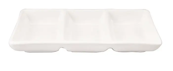 (D/R) SHIROI Sauce 3-fach rechteckig 17x7x3