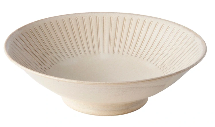 Ridged Alabaster Ramen Schale 25 cm, 900 ml  beige