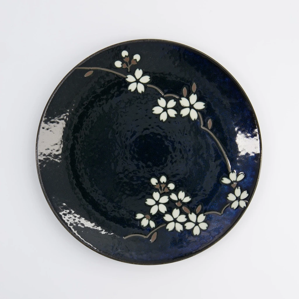 Cobalt Sakura Teller D23,5cm - dunkelblau Box 4/32