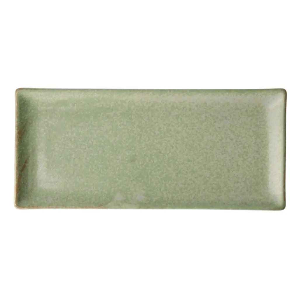 JAPAN Teller lang 28,5x12,5x2,5cm - grün (F) Box 6/48