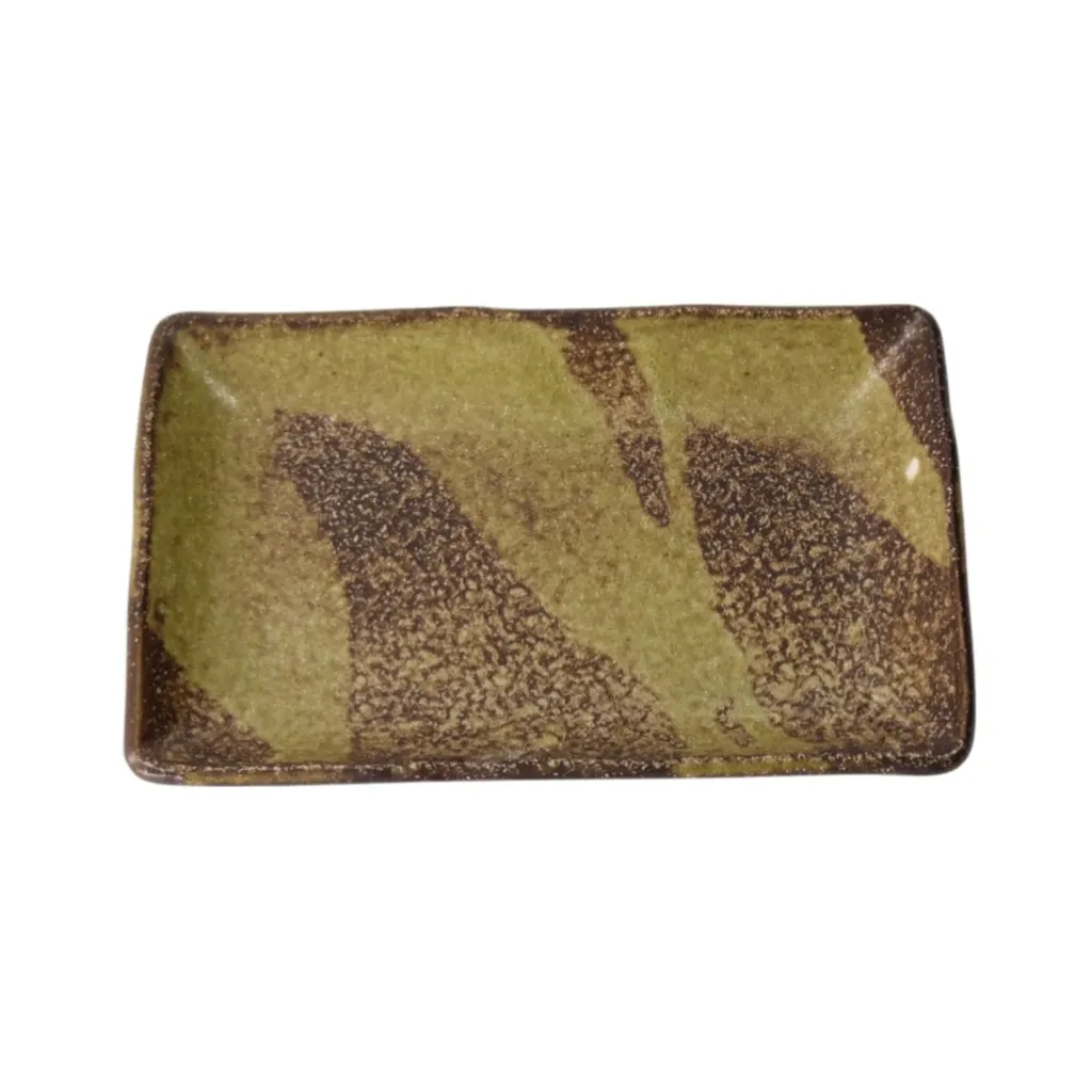MIDORI Sushi Teller 21x13,5x2,8 - braun Box 6/48