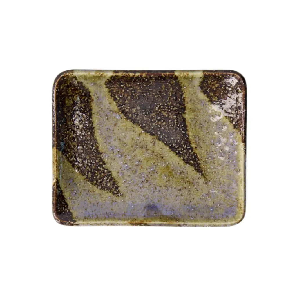 MIDORI Teller 13,7x11,2x3cm - braun/grün/blau (F) Box 6/72