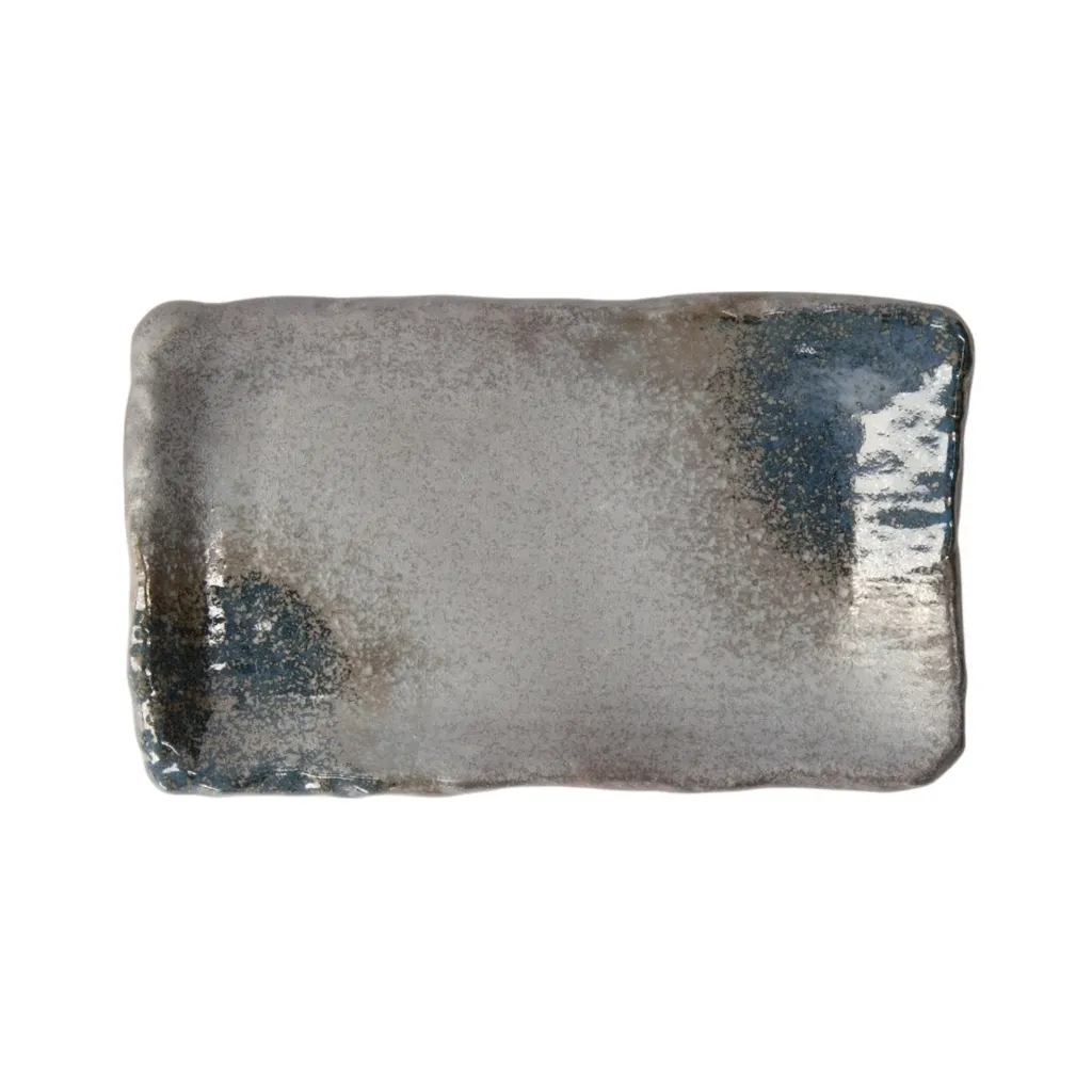 JP Sushi Teller 22,2x13,3x2,5cm - grau/blau Box 6/48