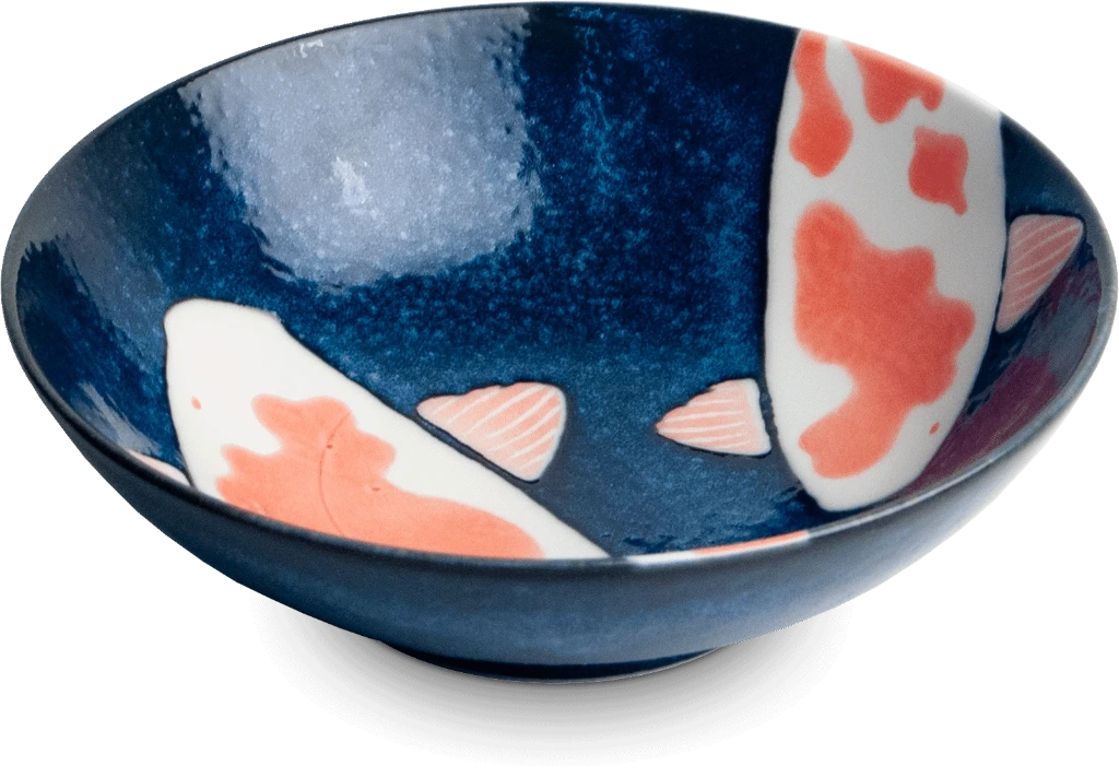 Blaue Koifisch Schale klein D14,5 H4,5