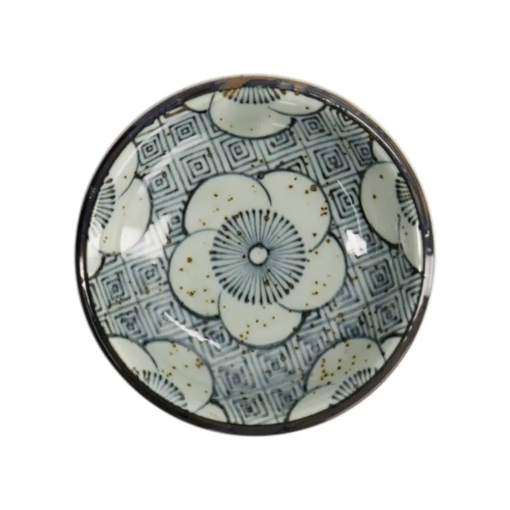 SAKURA Soße rund D9,5 H2cm - blau/grün Box 12/192