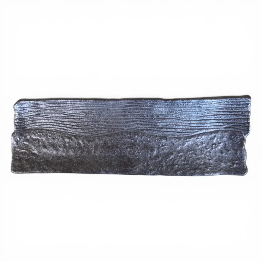 Teller rechteckig organisch 33x10,5x2cm - schiefergrau
