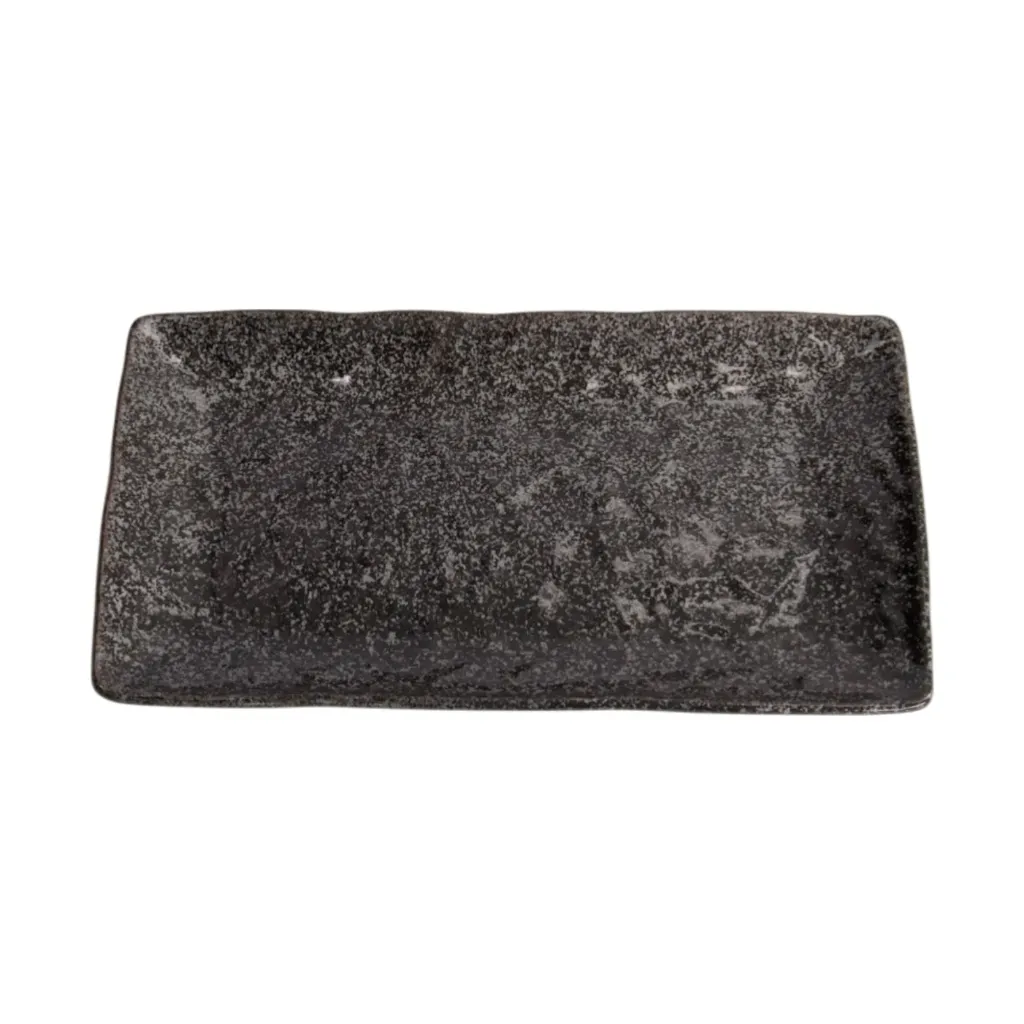Sushi Teller rechteckig 31x16,5x3cm - schwarz matt Box 4/24