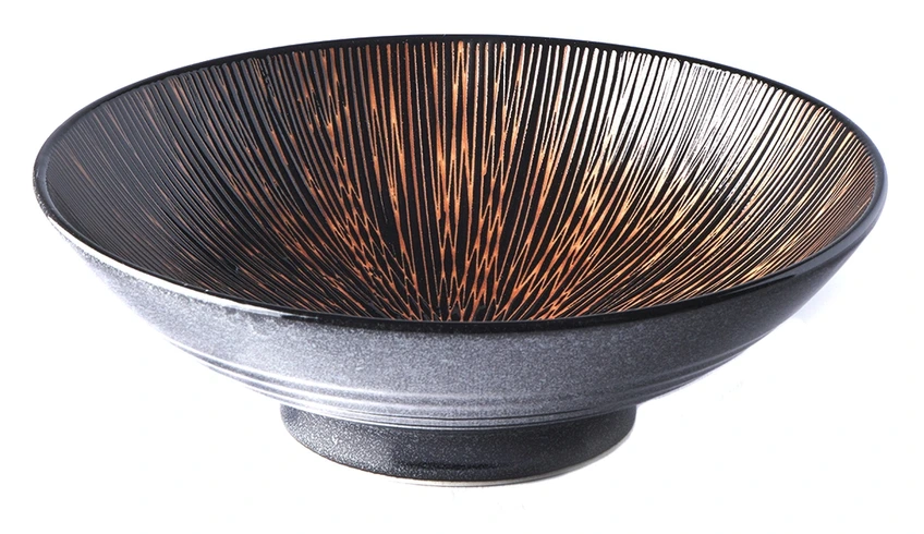 Schale  schwarz-streifen rot Ø24,5 cm | H7,5 cm