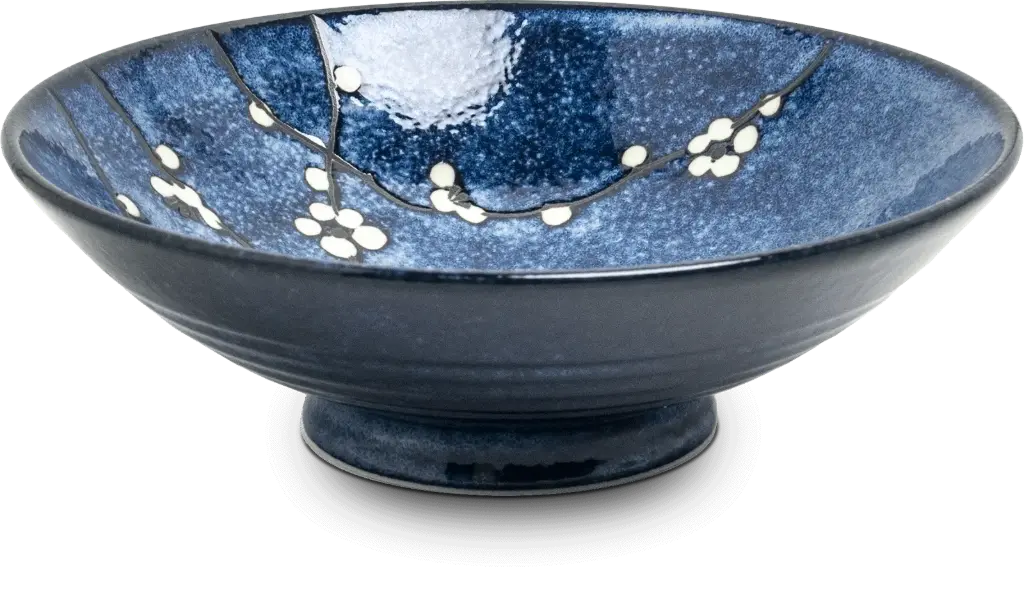 HANA BLUE Suppenschale flach D24,5 H8
