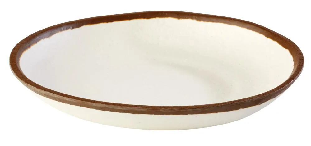 MELAMIN Teller tief D20,5 H3 500ml - creme/braun