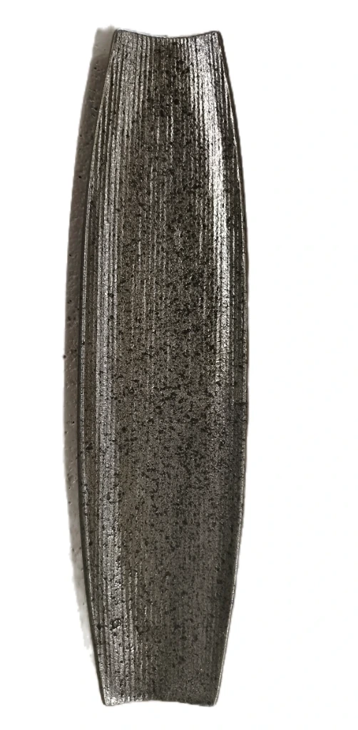 Platte lang , oval Schwarz semimatt mit 3D-Effekt 52x13x2,5cm