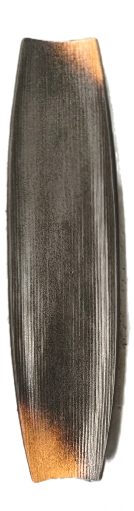 Platte oval 52x13x2,5cm - grau/orange