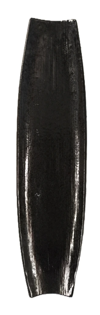 Platte lang , oval Schwarz semimatt 52x13x2,5cm