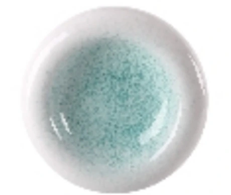 Steinteller jadeblau/weiß D20 H5 mittelgroß