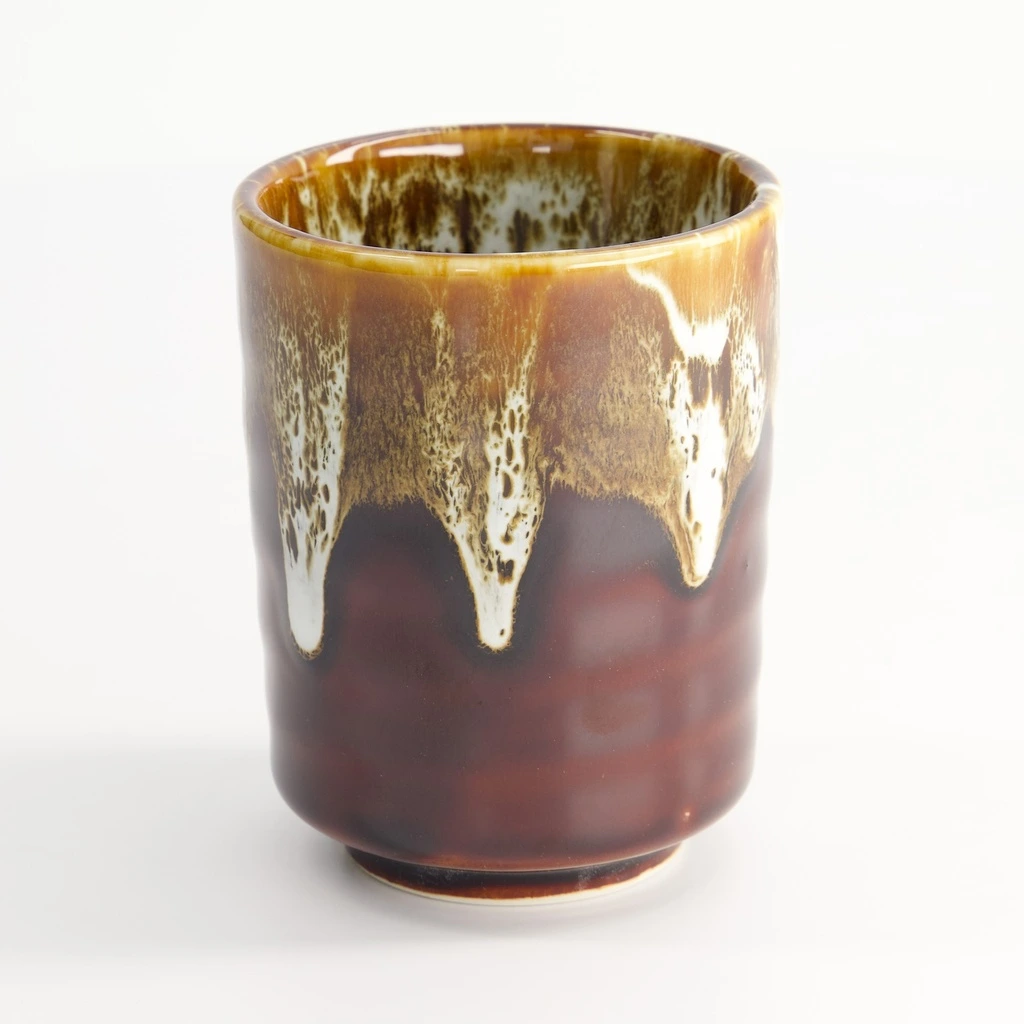 [JN21654] Japan Tasse 300ml D7,8 H10 - braun/karamel Box 6/48