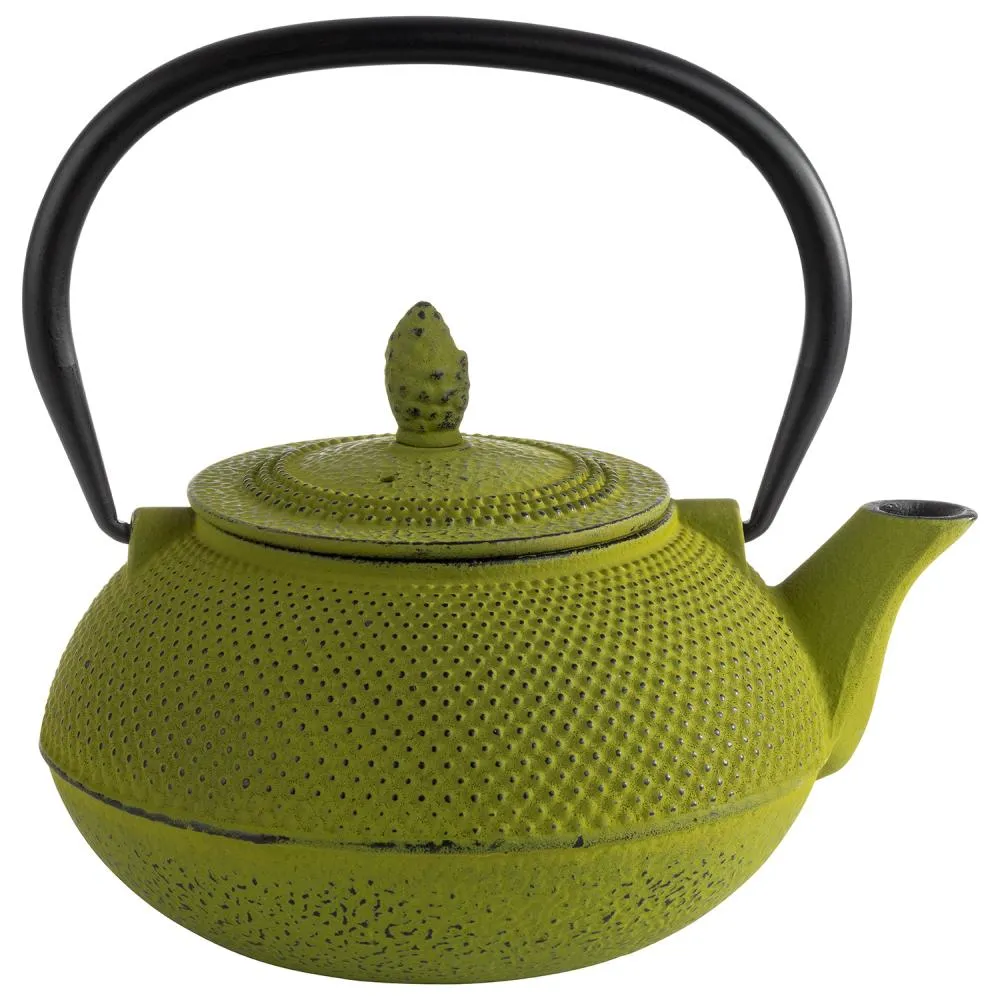 [AP10996] Teekanne 800ml aus Gusseisen mit Teesieb - grün