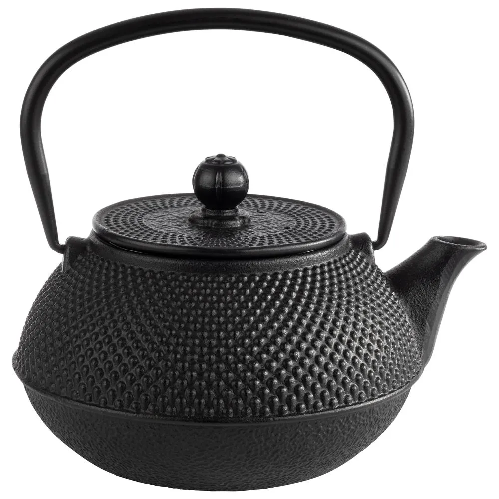 [AP10995] Teekanne 800ml aus Gusseisen mit Teesieb - schwarz