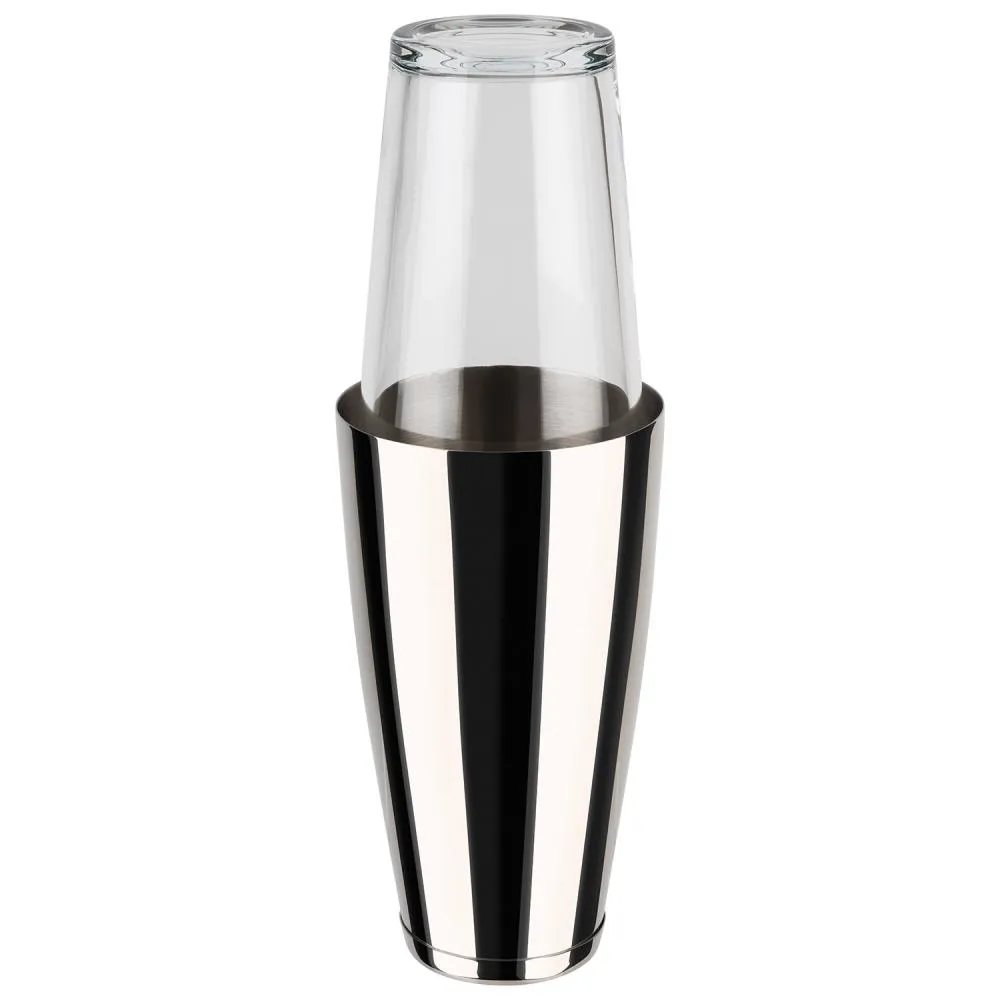 Shaker Set 2-teilig (Becher 700ml + Glas 400ml) - Edelstahl glänzend