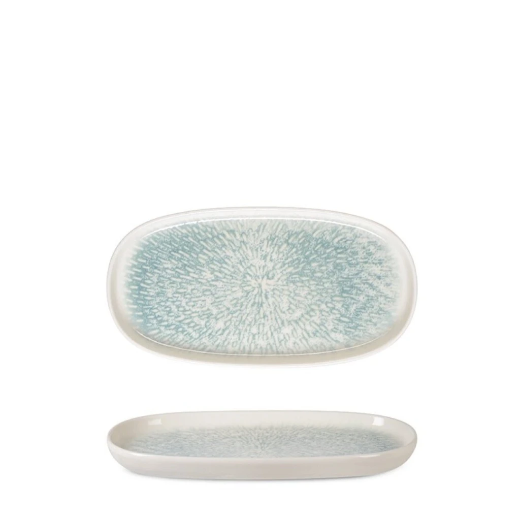 [SP2030291] Teller Oval Toledo Asel 25x13cm - blau/weiß