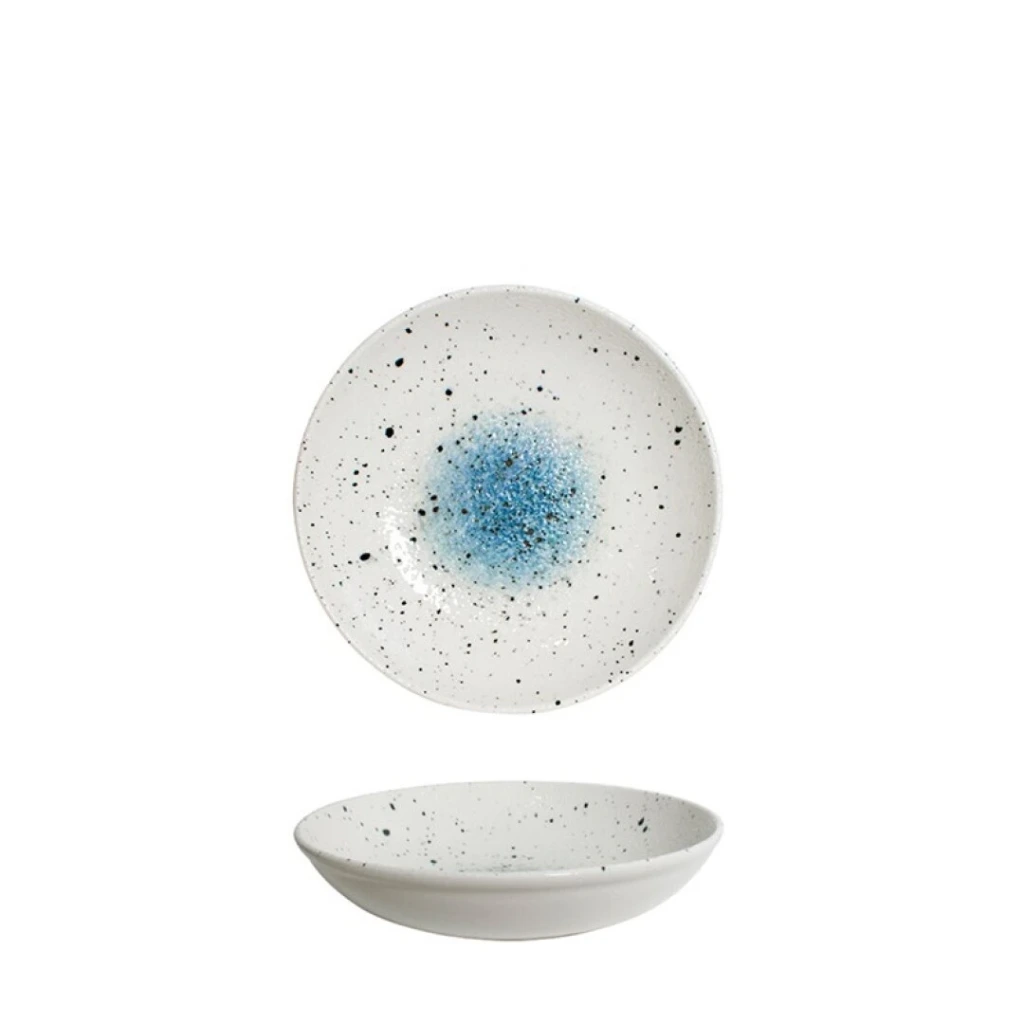 [SP2030223] Teller rund D20cm - weiß/blau/schwarz