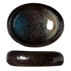 [BL9633349] COSY & TRENDY BLACK YORU OVAL BOWL 19X15XH5CM21CL