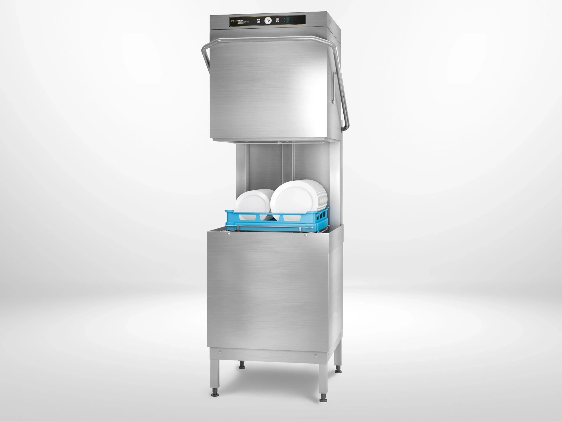 [HOB-Eco+H615SW-10D] Ecomax Plus Haubenspülmaschine mit integrierter Wasserenthärtung (30°dH)