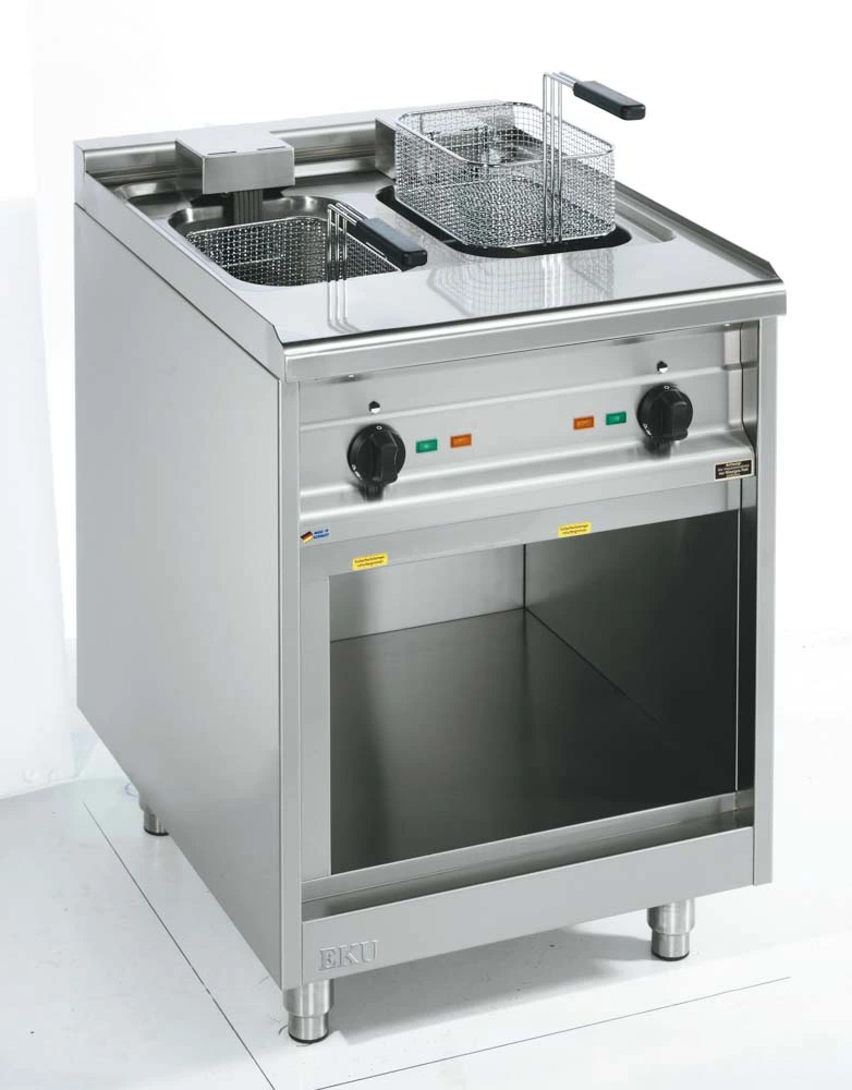 [EKU-750-FRE-60-180] EKU Fritteuse mit 2 Becken a 9L 750