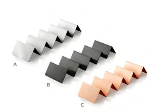 Snackpresenter mit 2 Ablagen 21x10x5cm Edelstahl