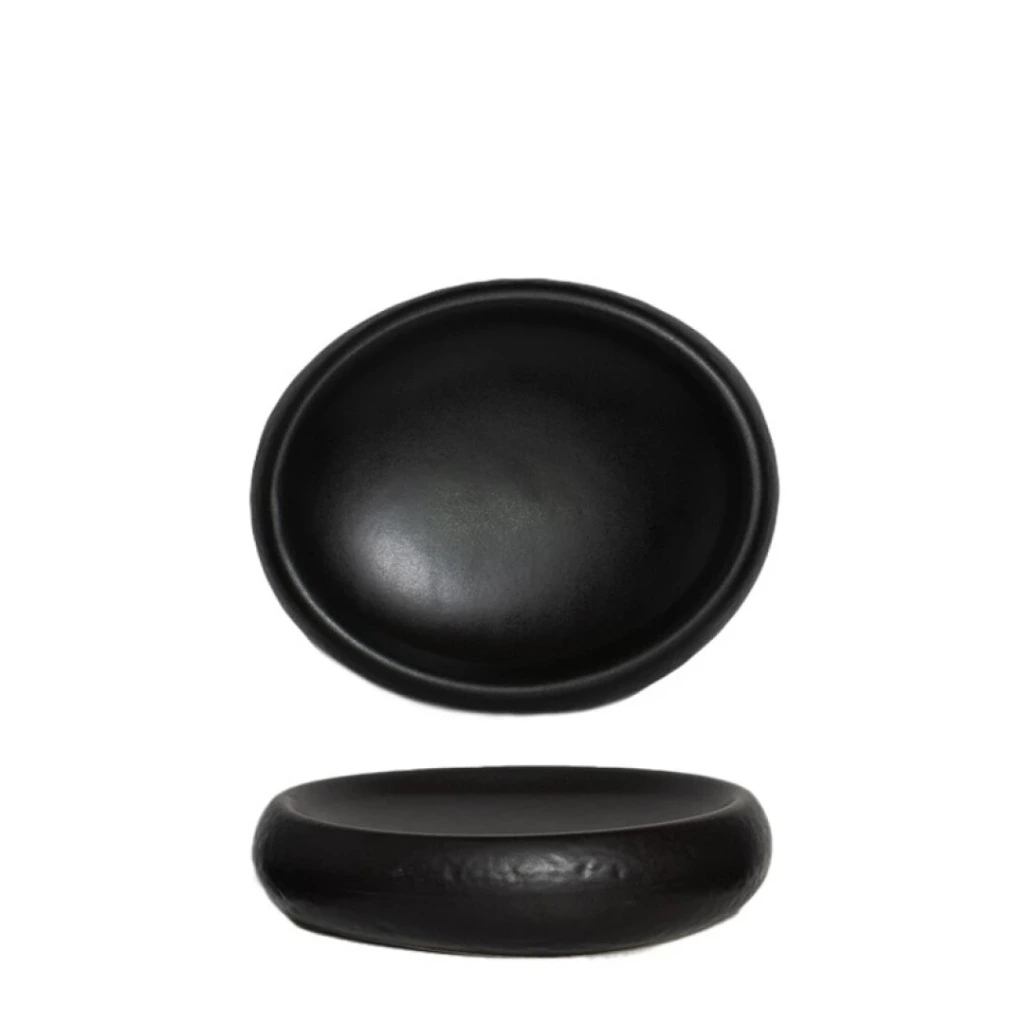 [SP2040300] GLAM Sushi Platte Oval 23x20 CT6 - schwarz/semimatt