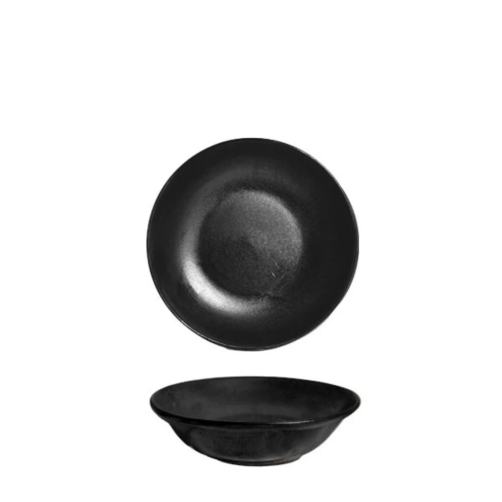 [SP2040132] GLAM Suppenschale flach D20cm CT12 - schwarz/semimatt CT12