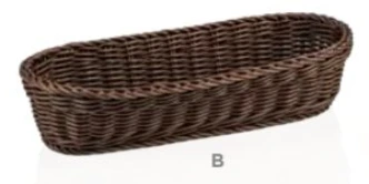 Besteckkorb oval 40x16x8cm braun aus Polypropylen  