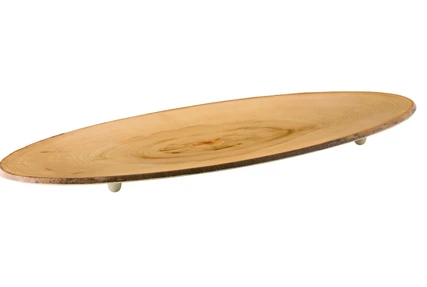 Servierplatte oval Baumstamm 65x26cm – Melamin