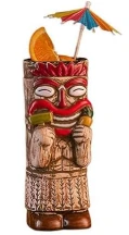 Tiki-Becher hellbraun Afrika Ananas-Mensch