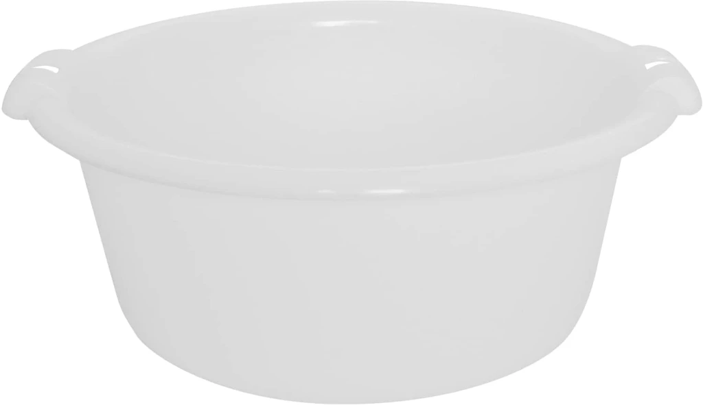 [SN200970] HDPE Wanne weiß mit 2 Seitengriff D45 H17,5 14Liter