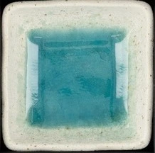 Soße quadratisch innen türkis / weiß 7.3x2.8cm Box 1/18