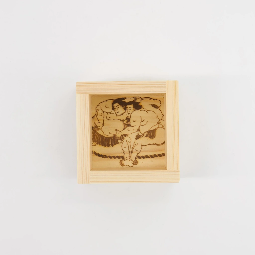GEISHA Holz Sake Cup quadratisch 8,5x8,5x5 Box 1/200