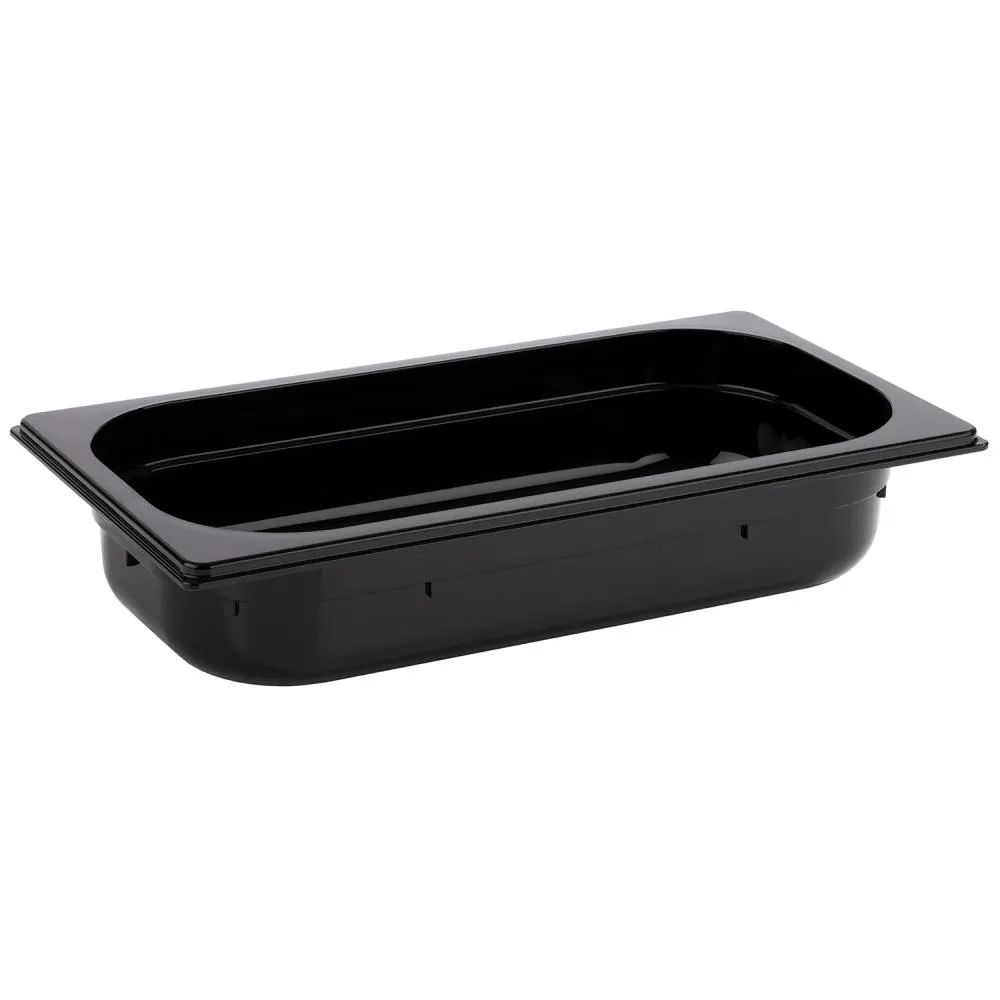 PET Behälter schwarz GN 1/3 32,5x17,6x10cm (2,7 Liter)