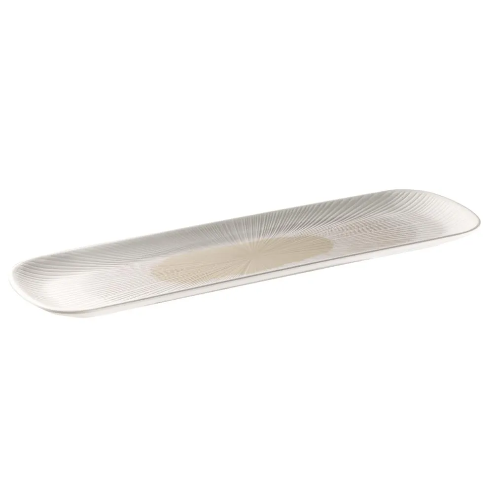 MELAMIN Tablett GN 2/4 H2,5 - weiß/beige
