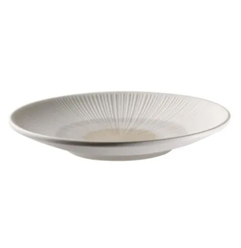 MELAMIN Teller tief D26 H3 - weiß/beige