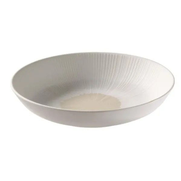MELAMIN MILK Schale flach D22,5 H4,5 800ml - weiß/beige