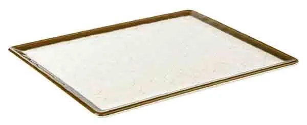 MELAMIN Tablett GN 1/2 H1,5 - weiß/braun