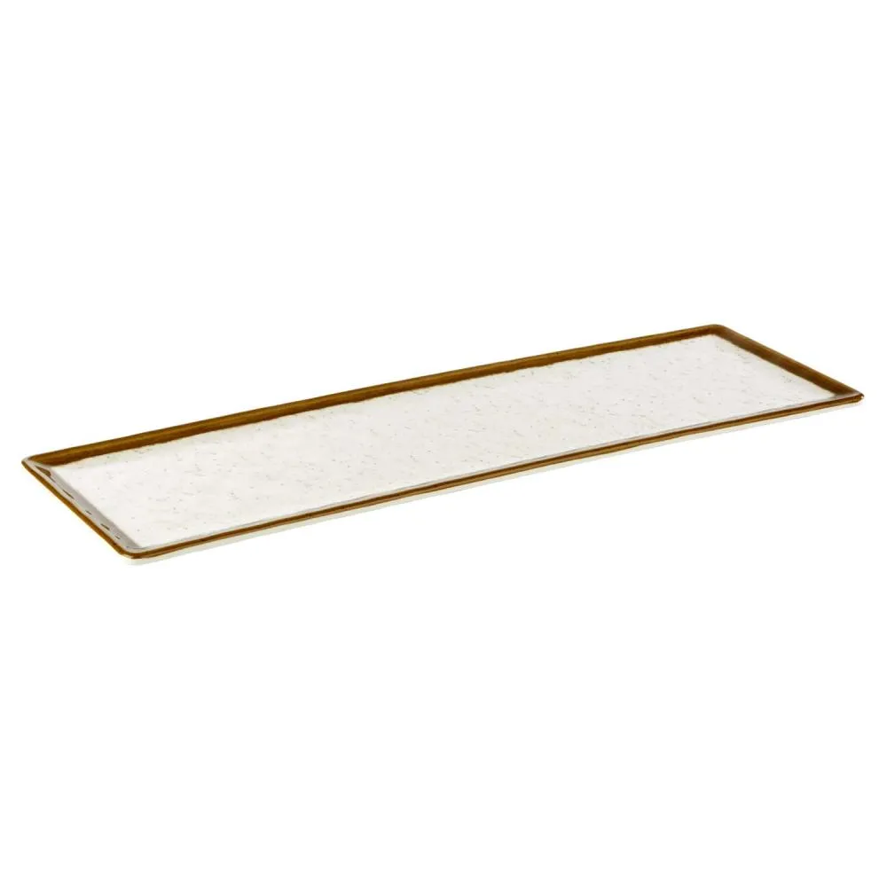 [AP84522] MELAMIN Tablett GN 2/4 H1,5 - weiß/braun